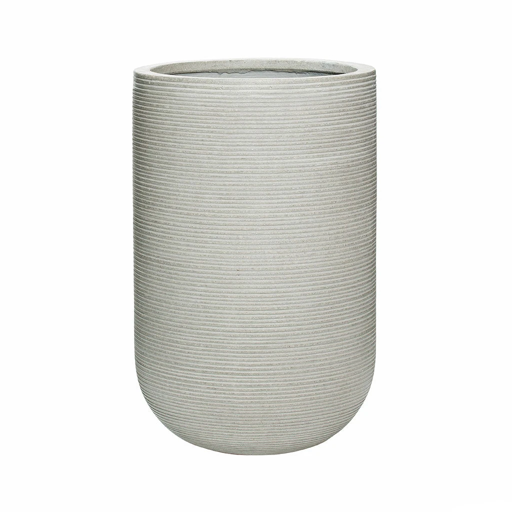 Cody Plant Vase - Ridged Cement - Image 6