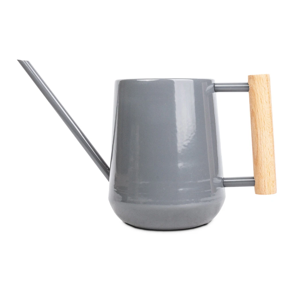 Indoor Watering Can 0.7L - Charcoal With Beech Handle - Image 4