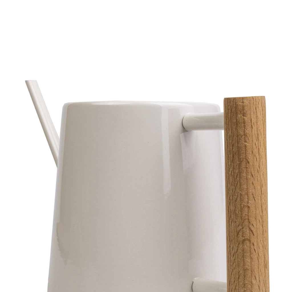 Indoor Watering Can 0.7L - Stone With Beech Handle - Image 2