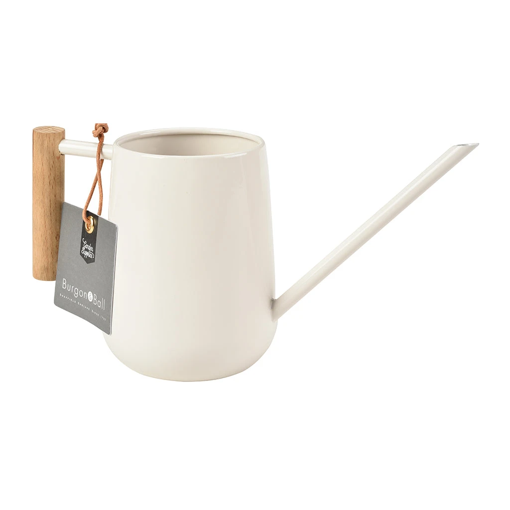 Indoor Watering Can 0.7L - Stone With Beech Handle - Image 3
