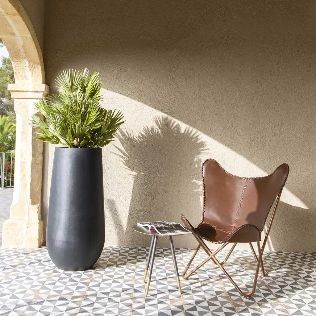 Nax Natural Tall Planter - Black - Image 5