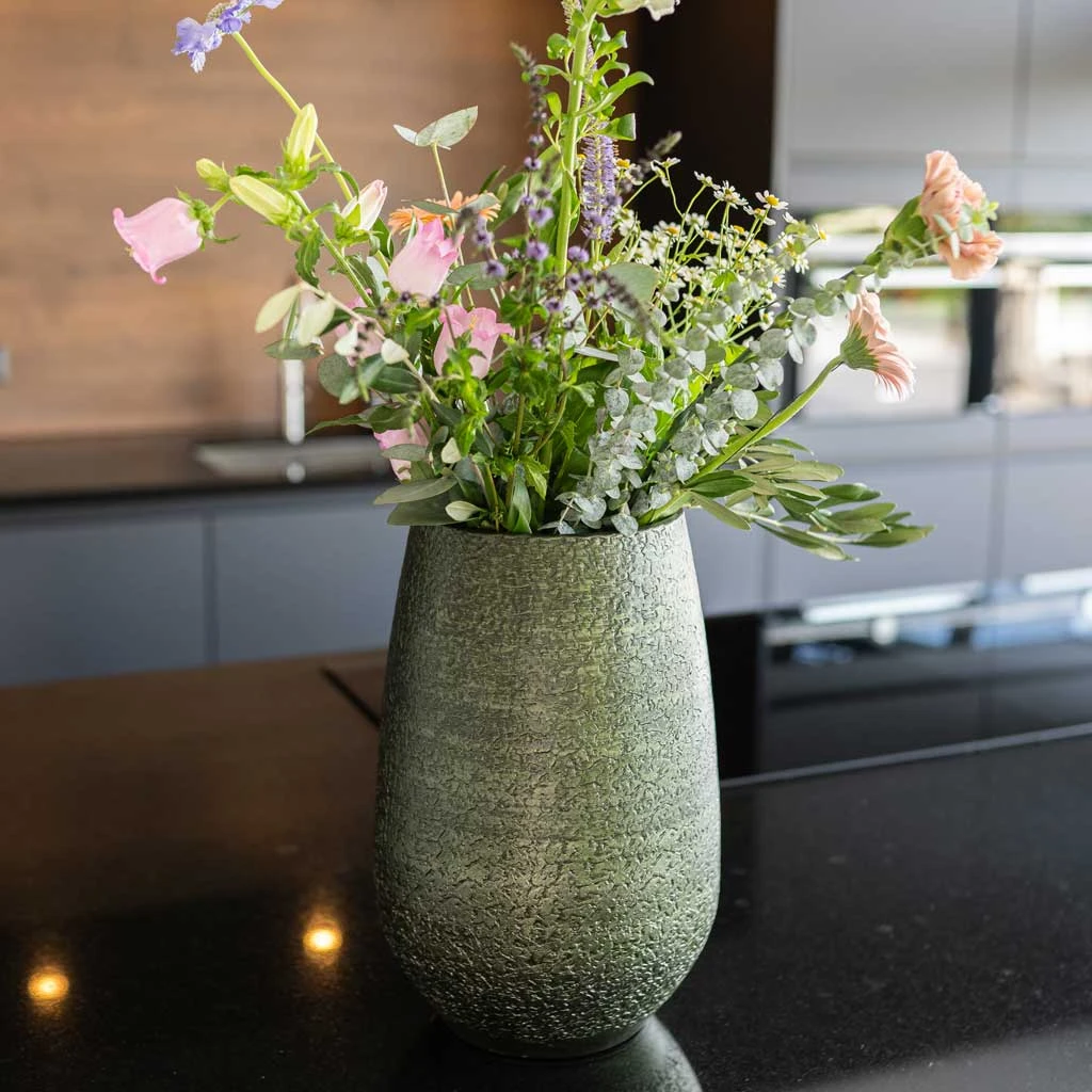 Noor Plant Vase - Velvet Green - Image 7